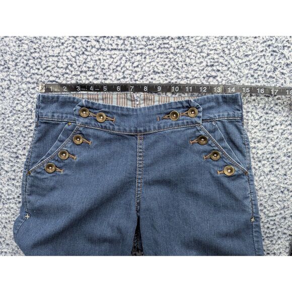 Anthropologie Stephenson Denim Finery Wide Leg Capris Size 28 Boho Y2K Blue - Picture 10 of 12